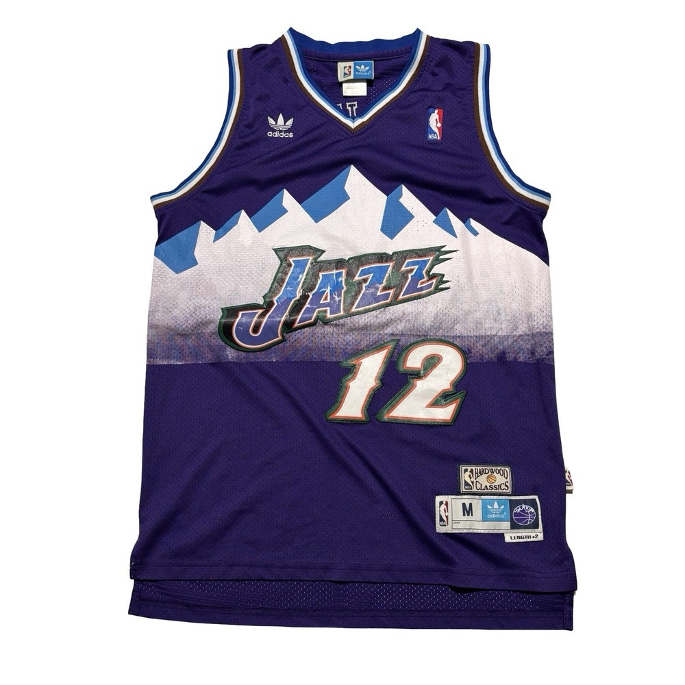 Vintage adidas Men's Utah Jazz Basketball Jersey John Stockton Sz Medium 21 x 31